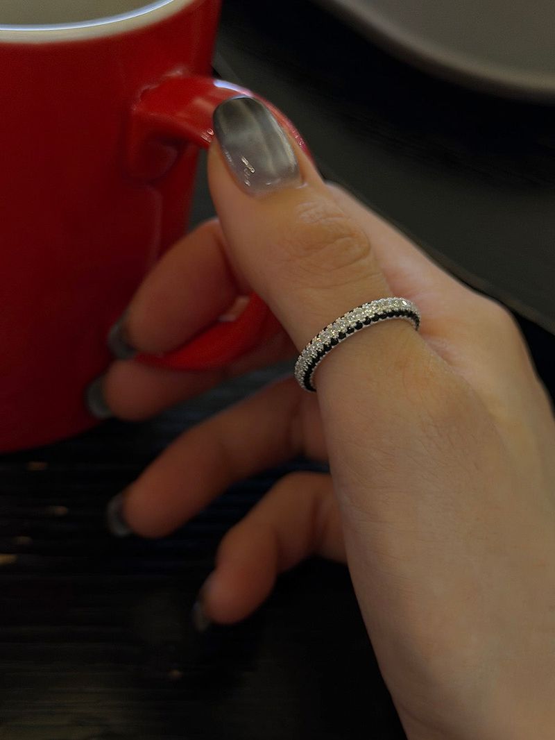 [925silver] Black berry ring