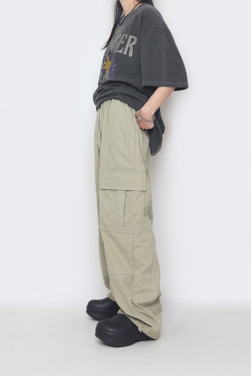 nylon stitch cargo pants