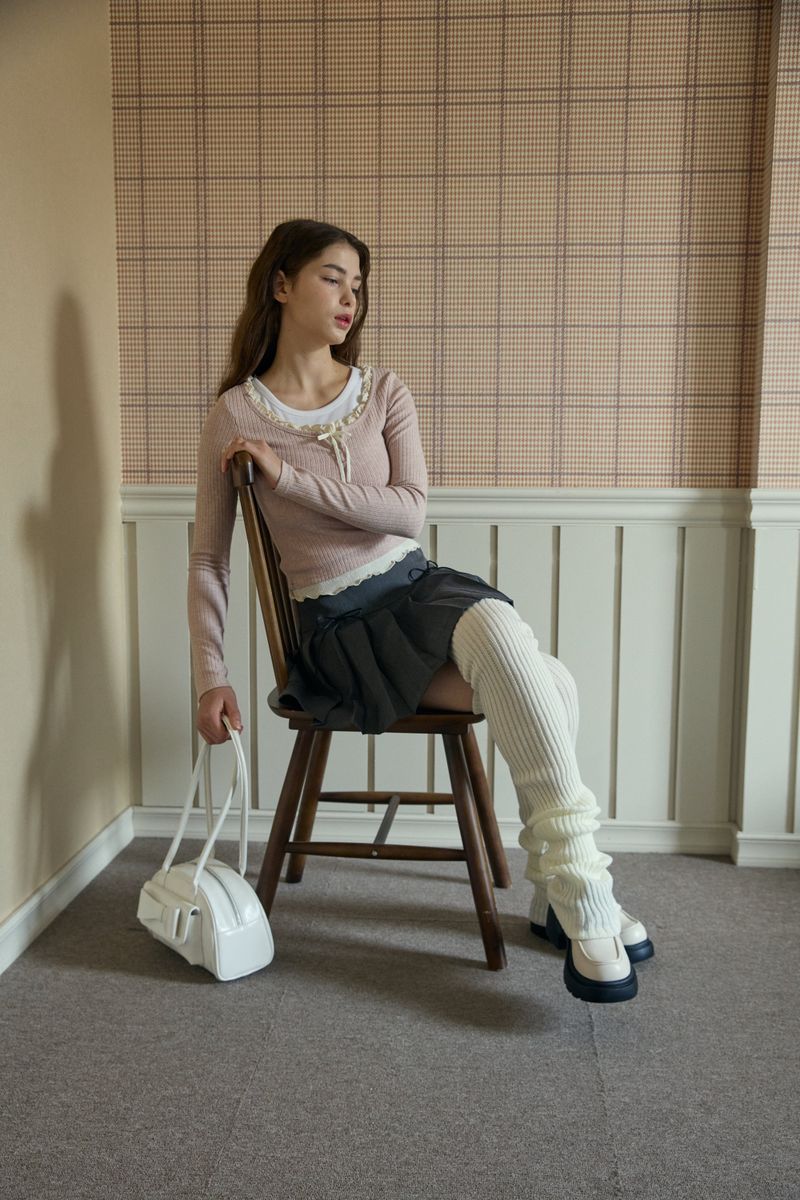 BALLET LACE KNIT TOP (3 COLORS)