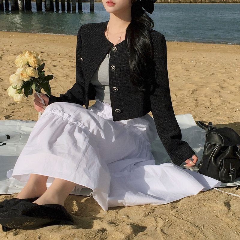 [Bellide made] momochi pocket tweed jacket