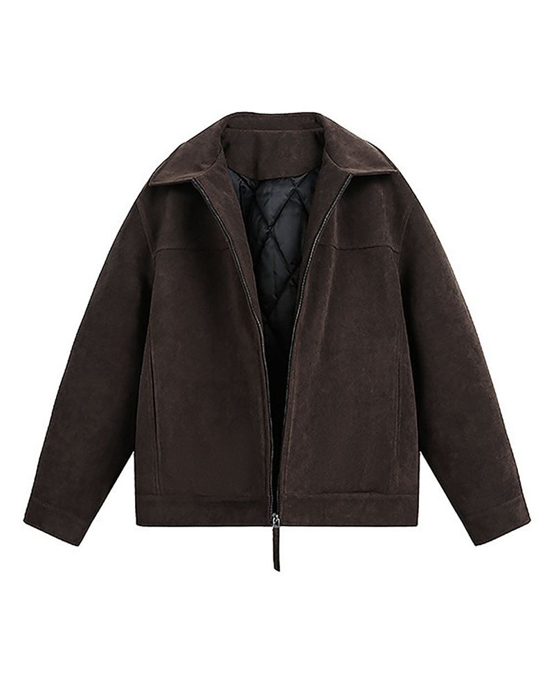 Luna suede padding jacket