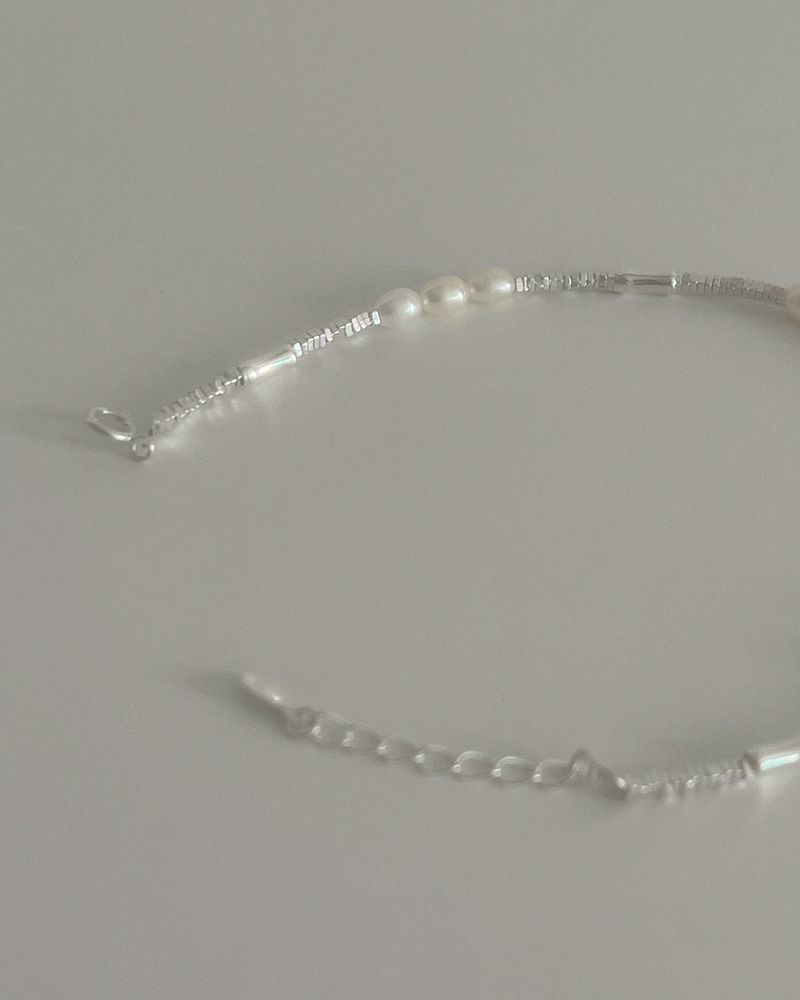 Sparkle pearl bracelet (silver)