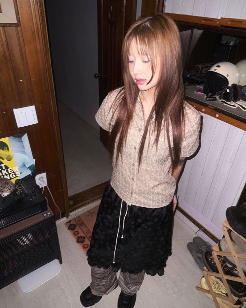 (2color) Wave Stripe Bootcut Knit Pants