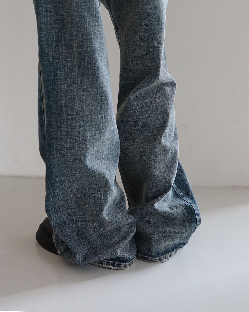 Boy Fit Straight Wide Bootcut Jeans
