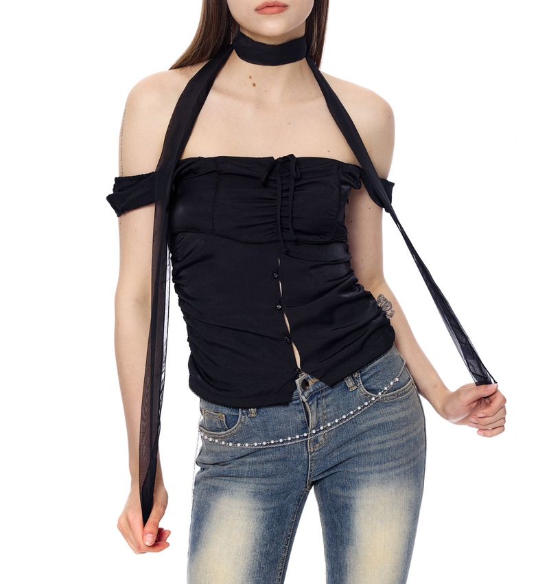 YOUR SEE THROUGHT SCARF [BLACK]