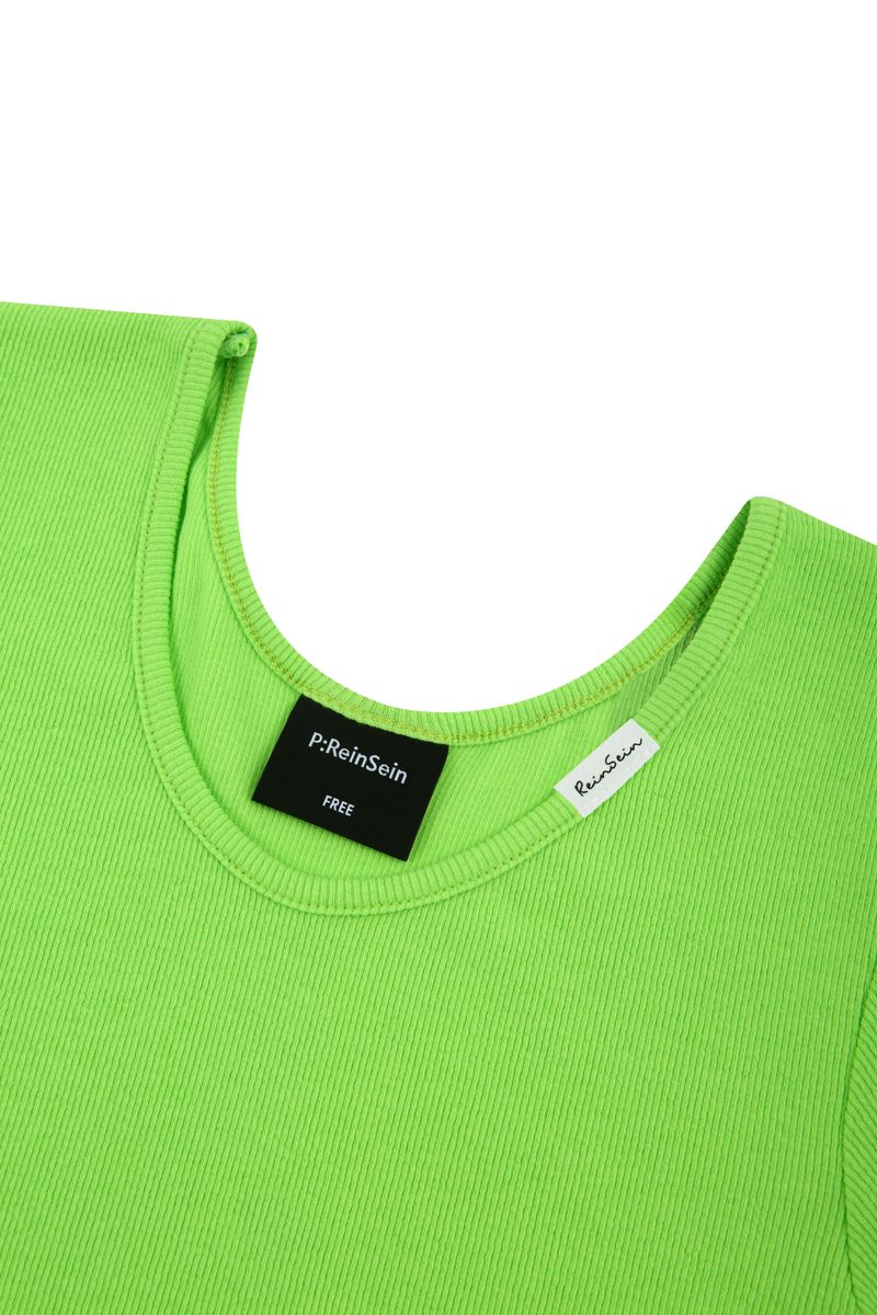 u-neck green grape candy crop t-shirts