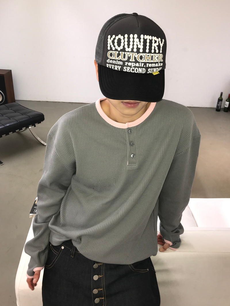Layered Warmer Waffle T-Shirt (4c)