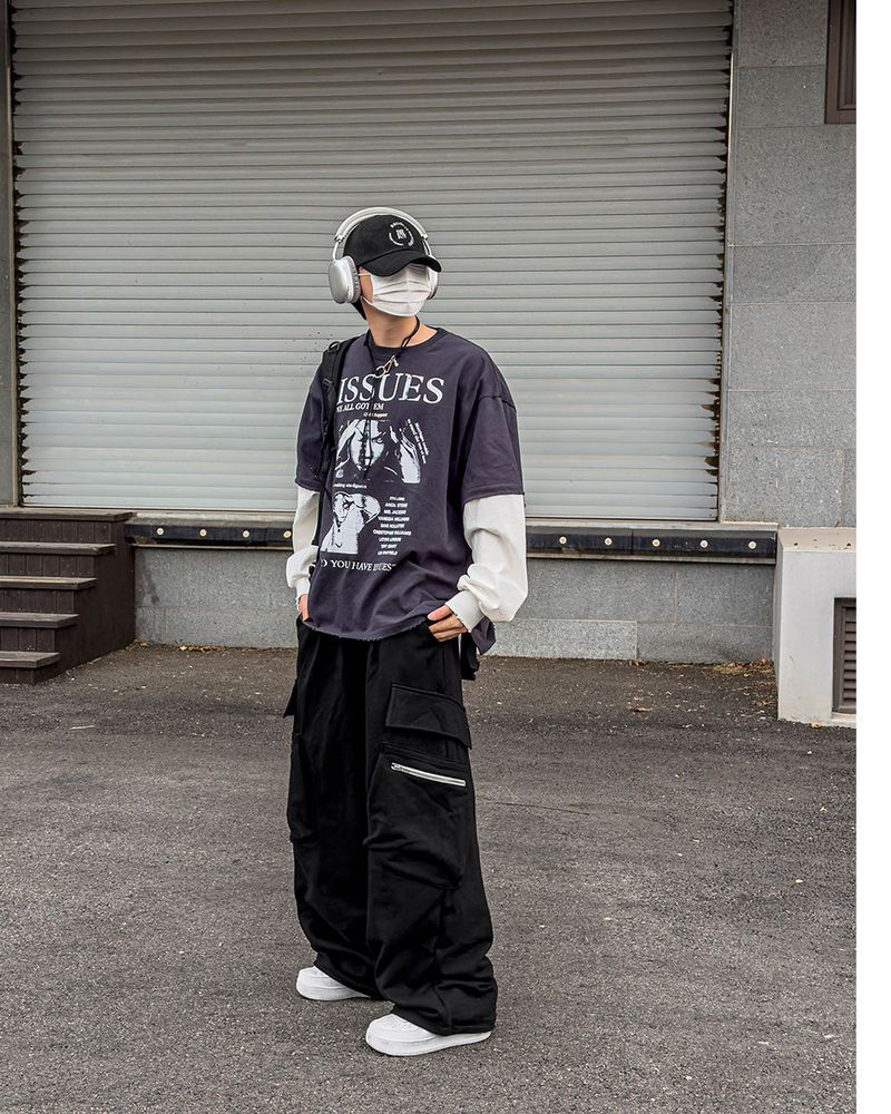 Issue Layered Color-Blocked Oversized Long Sleeve
