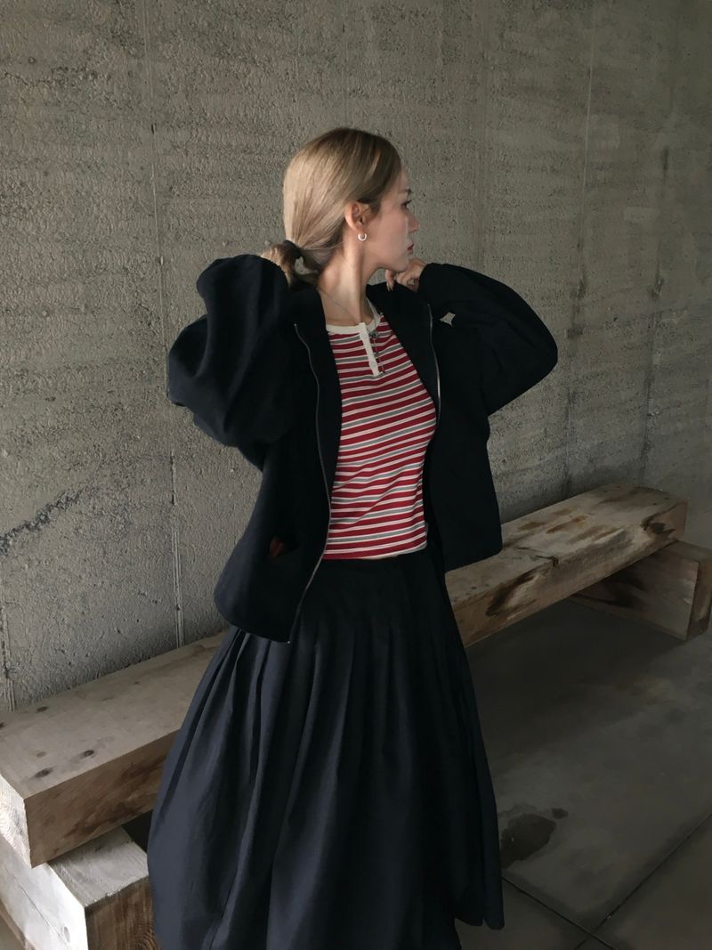 Very Striped Button Long Sleeve (3c)