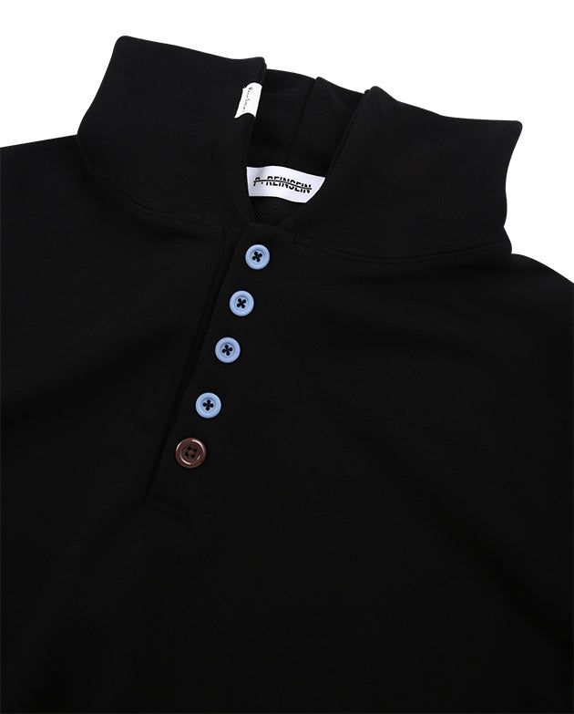 Black button hoodie