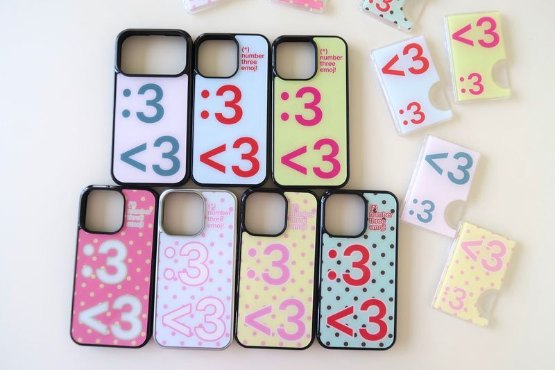 [MADE] Number 3 emoji case (Sky blue) (magsafe) 