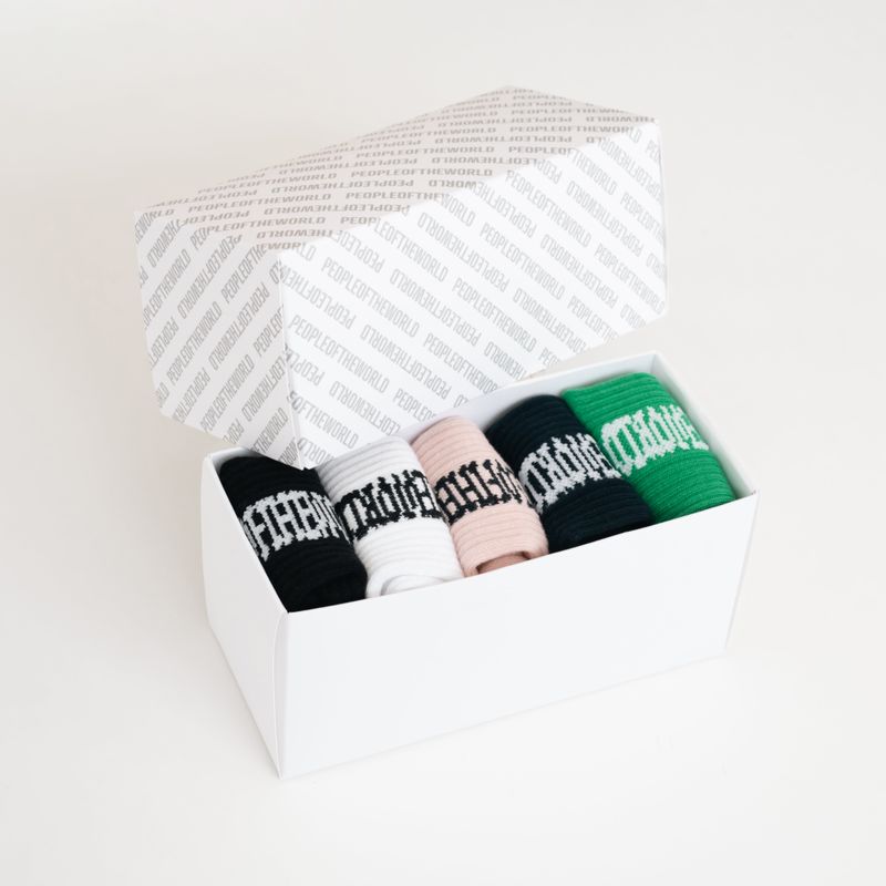 5 Types of Logo Edge Ribbed Socks