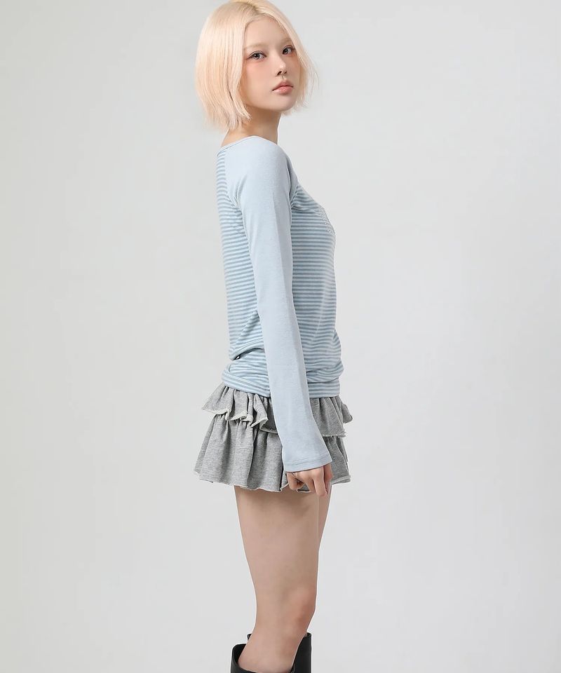 Stripe Reglan Long Sleeve_mint