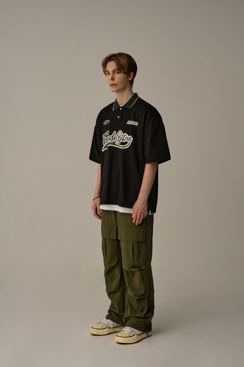 GUBIN（グビン）の「FRONT POCKET NYLON CARGO PANTS(KHAKI)（Pants）」