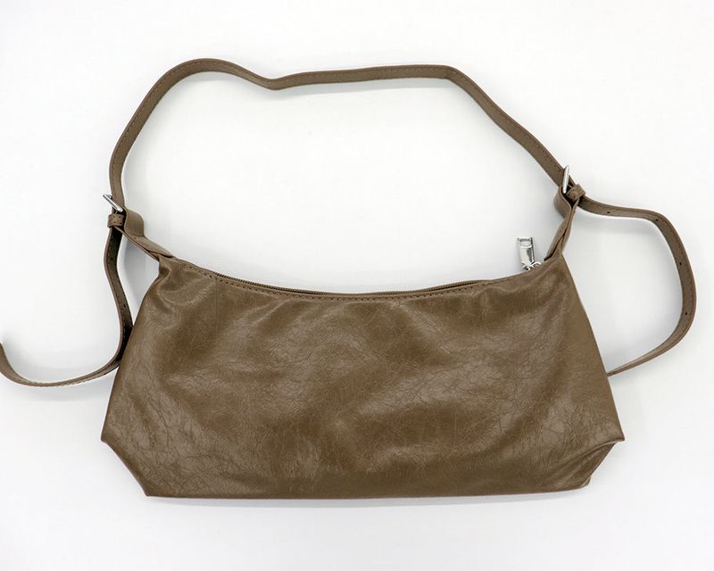 Rait leather baguette shoulder bag