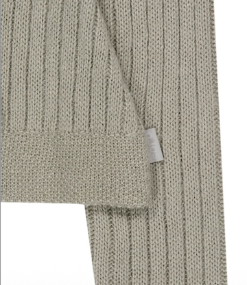 Tassel Collar Knit Cardigan / Grey