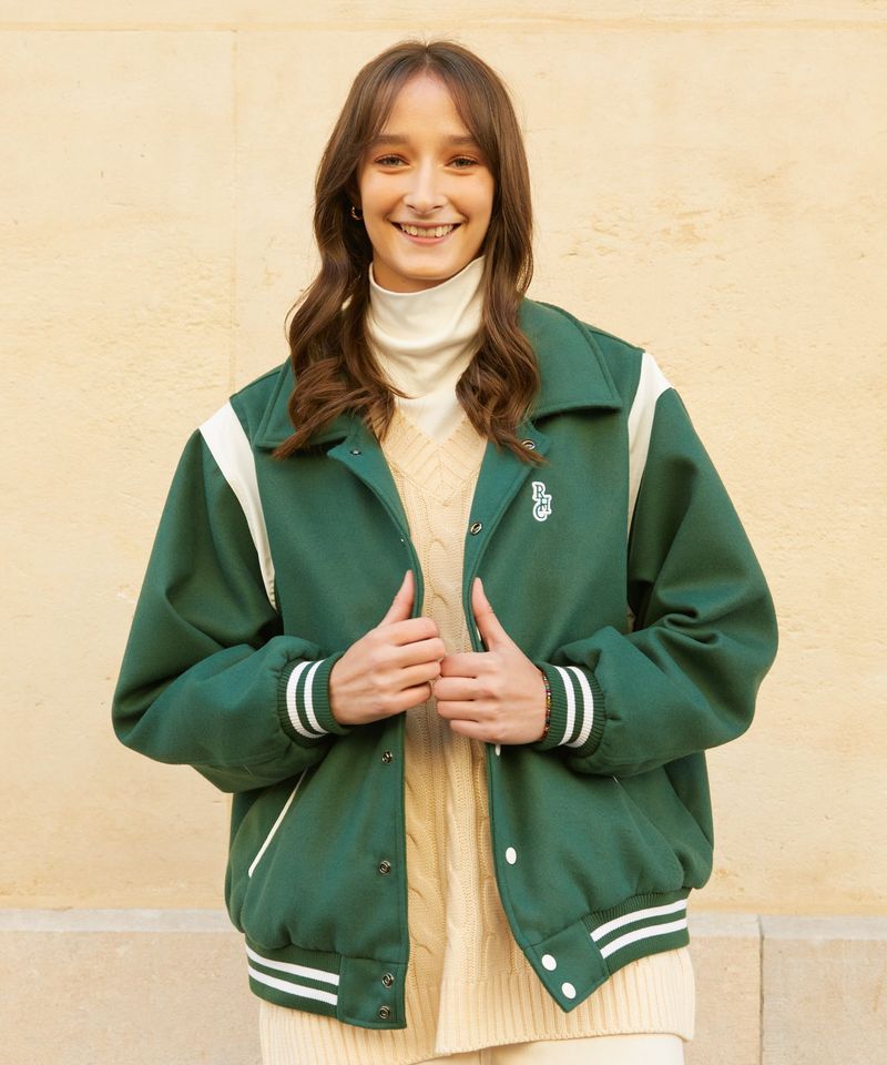 RCH varsity stadium Jacket green