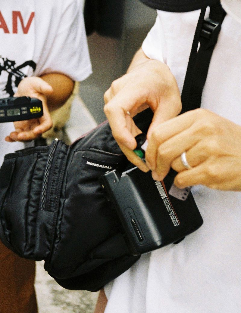 Padded Cargo Pocket Cross Bag (Black)