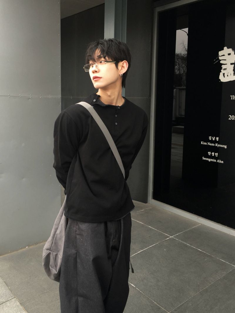 Ber double henley neck long sleeve 3C