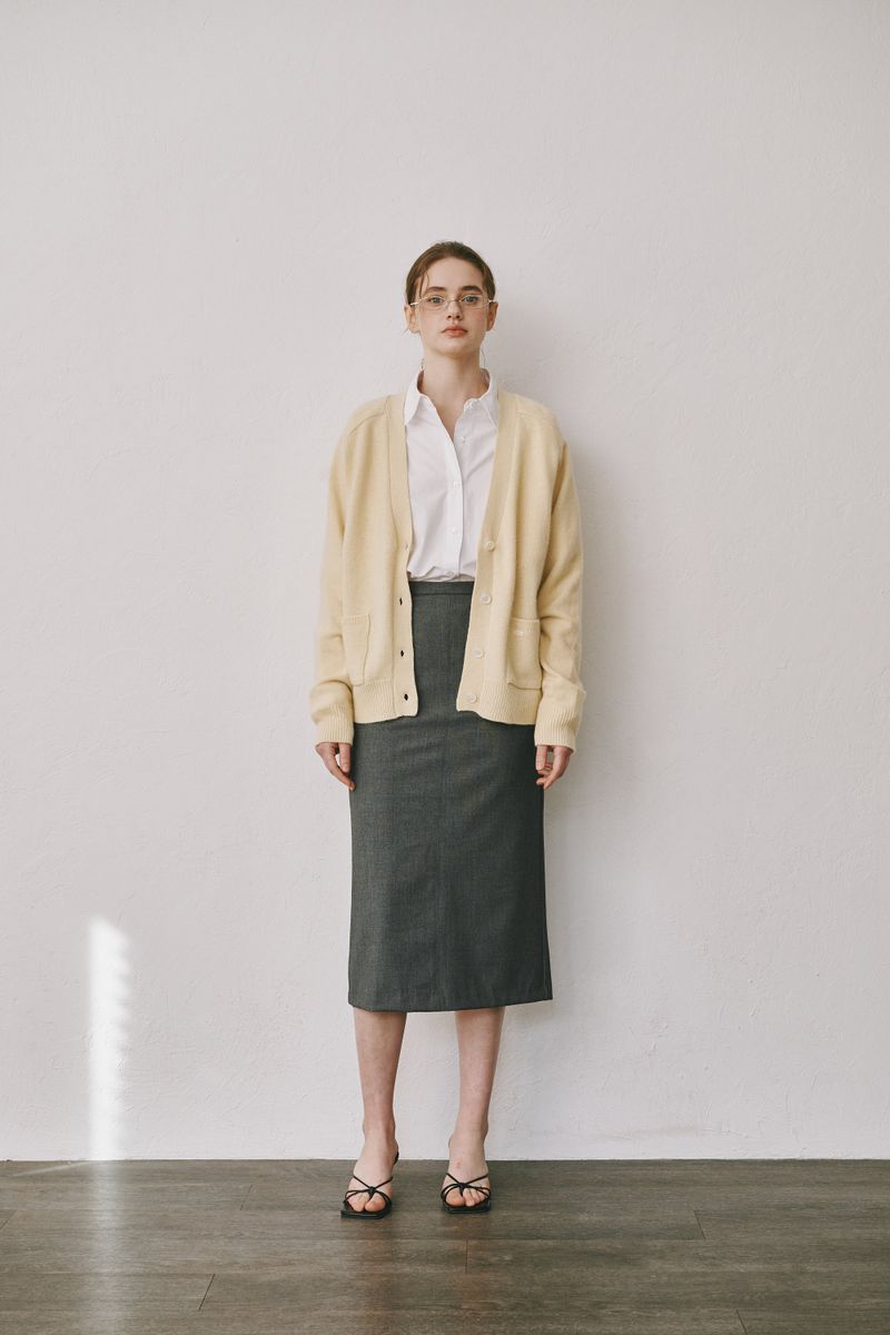 Loose cardigan (Yellow)