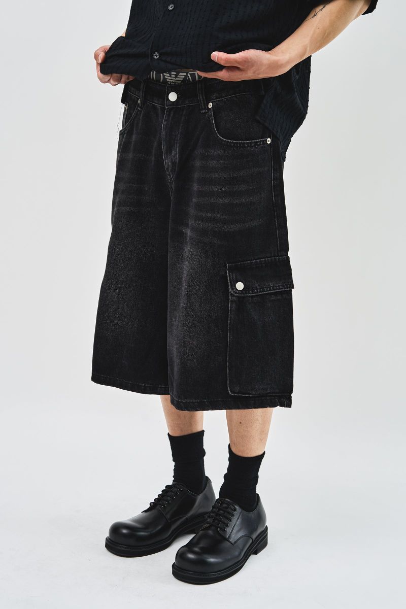Baek Denim Cargo Bermuda (2color)