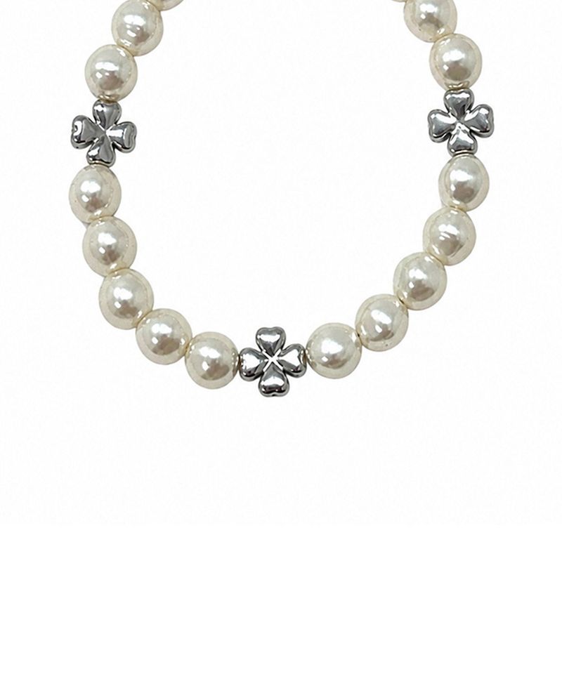 bBianco pearl clover bracelet