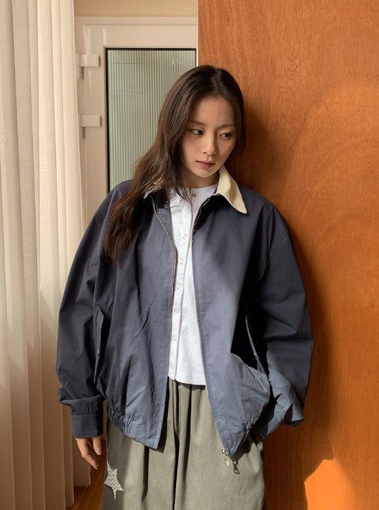 BAON（バオン）の「Tupe Coloring Collar Matching Collar Blouson Jumper（Jackets/Outerwear）」