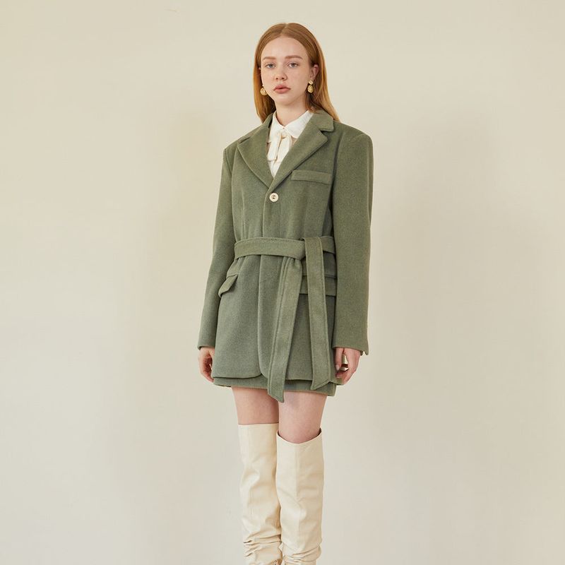 GOLD BUTTON POINT JAKET (EMERALD GREEN)