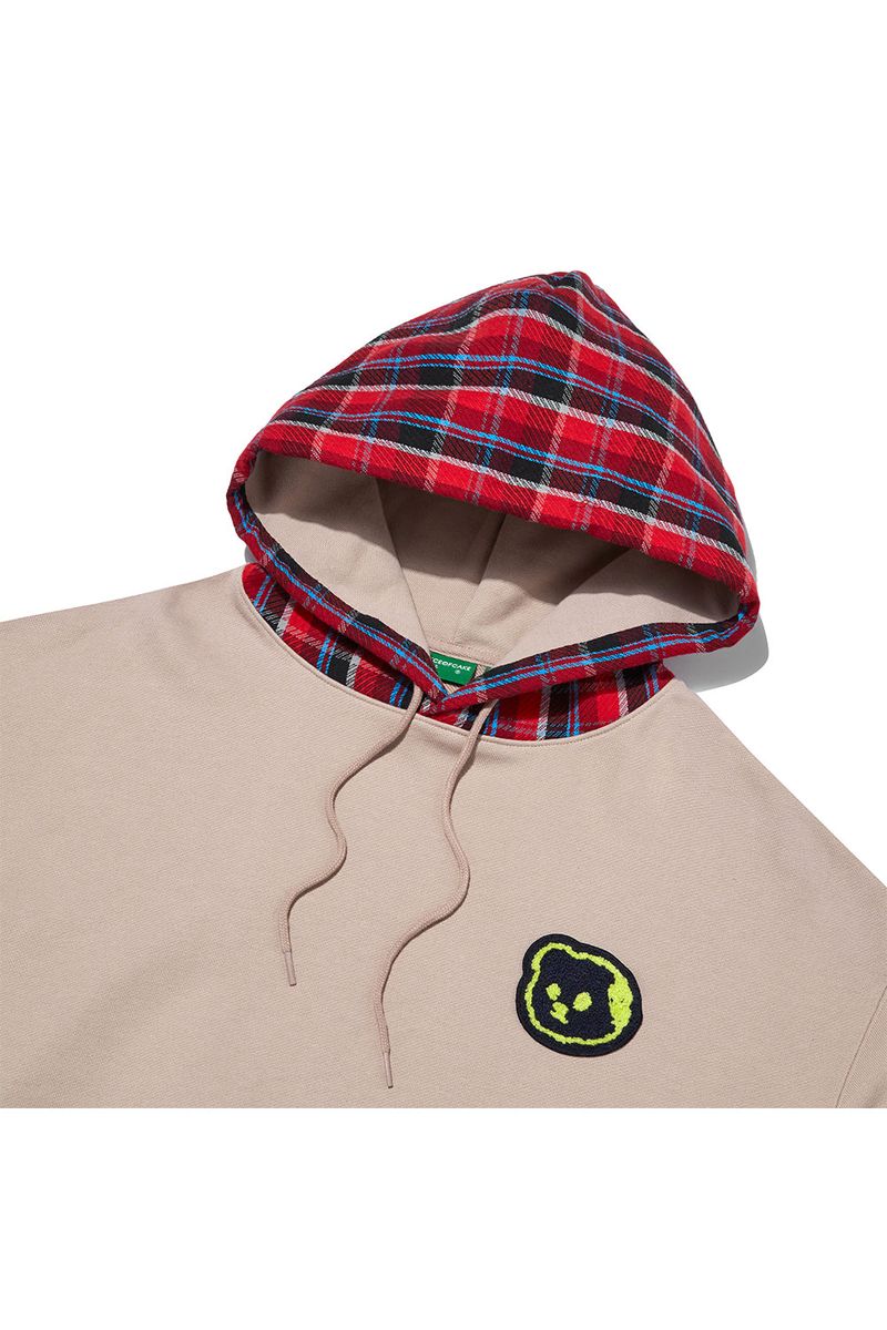 T.D BEAR Wappen Hoodie_Sand Beige