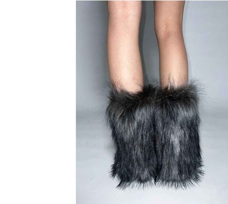 Soft eco fur middle boots (3 Color)