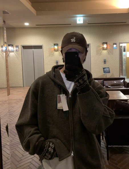 LOOKPLE（ルックプル）の「Logane West Two Way Overfit Knit Hooded Zip-Up（Tops）」