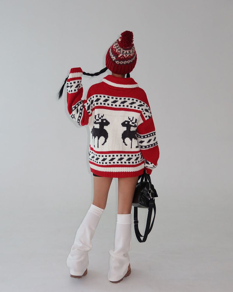 Drop knit roll-up beanie