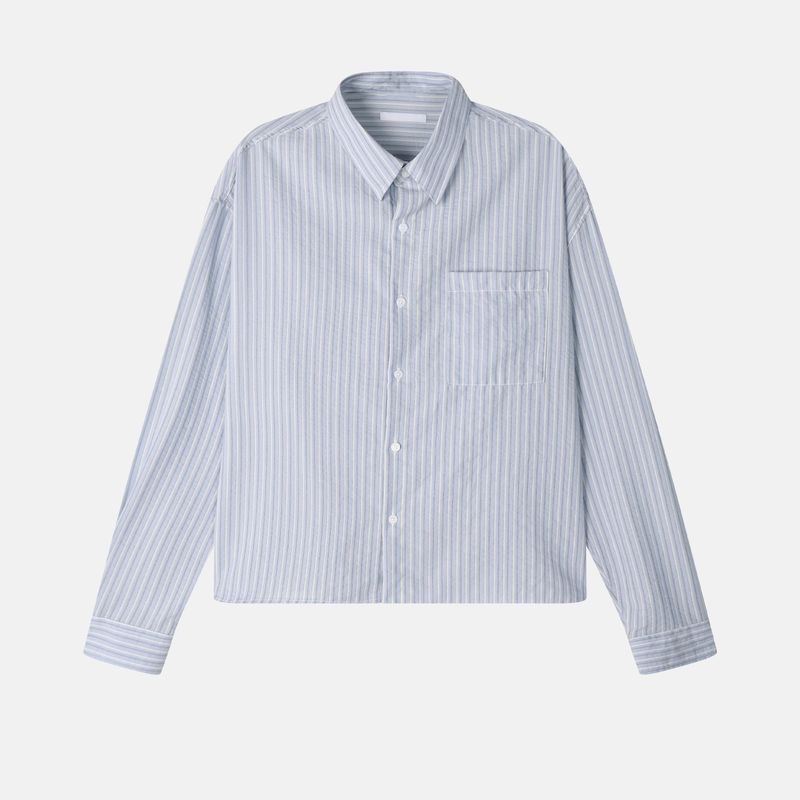 Arc striped cropped shirt