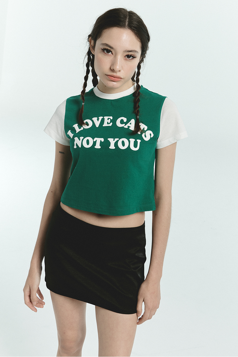 マッチカラーラブキャットTシャツ