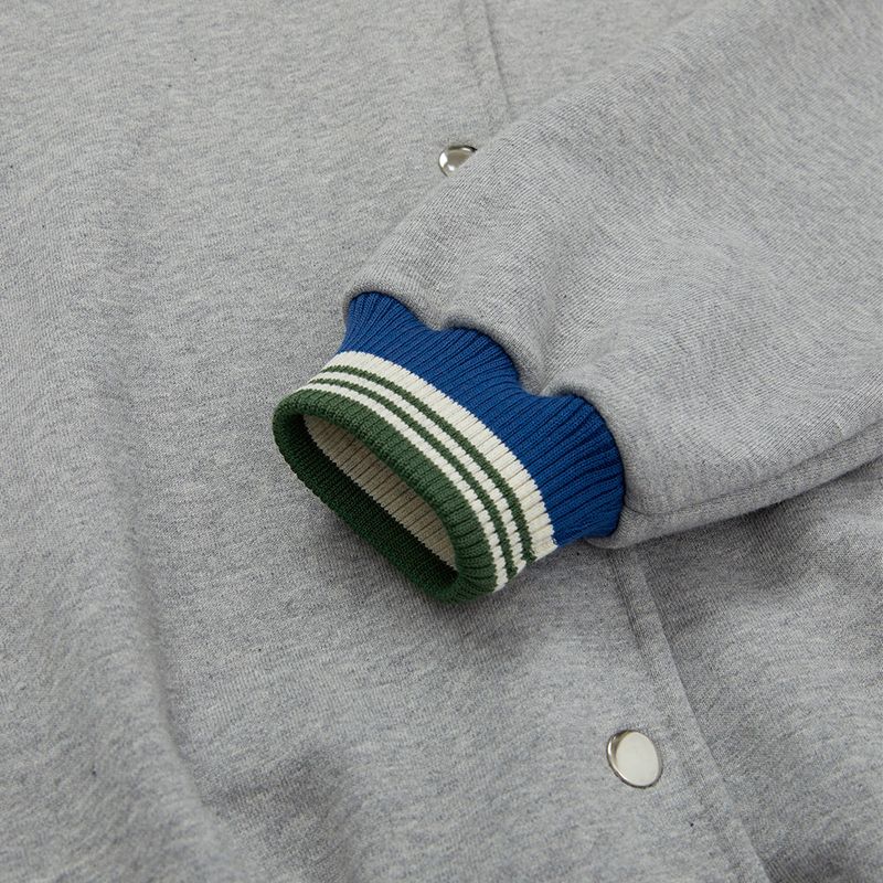ベースボールフードジャケット/Baseball Hoodie Jacket [GREY]