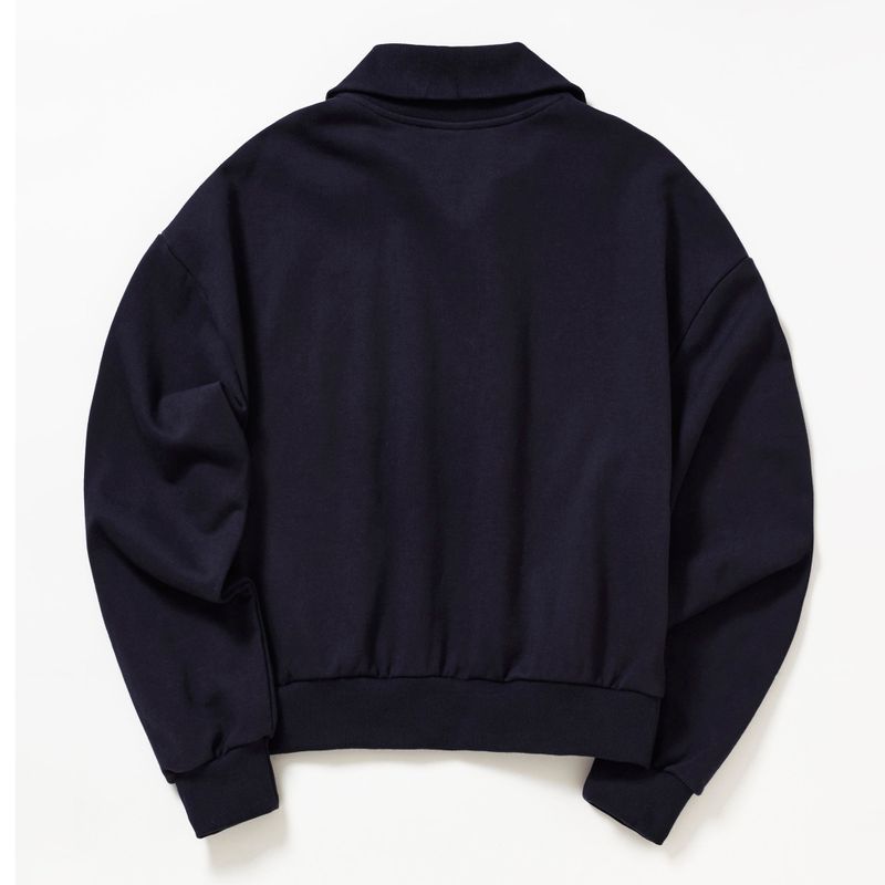 SMALL LOGO HALF ZIPUP SWEATSHIRT_NAVY