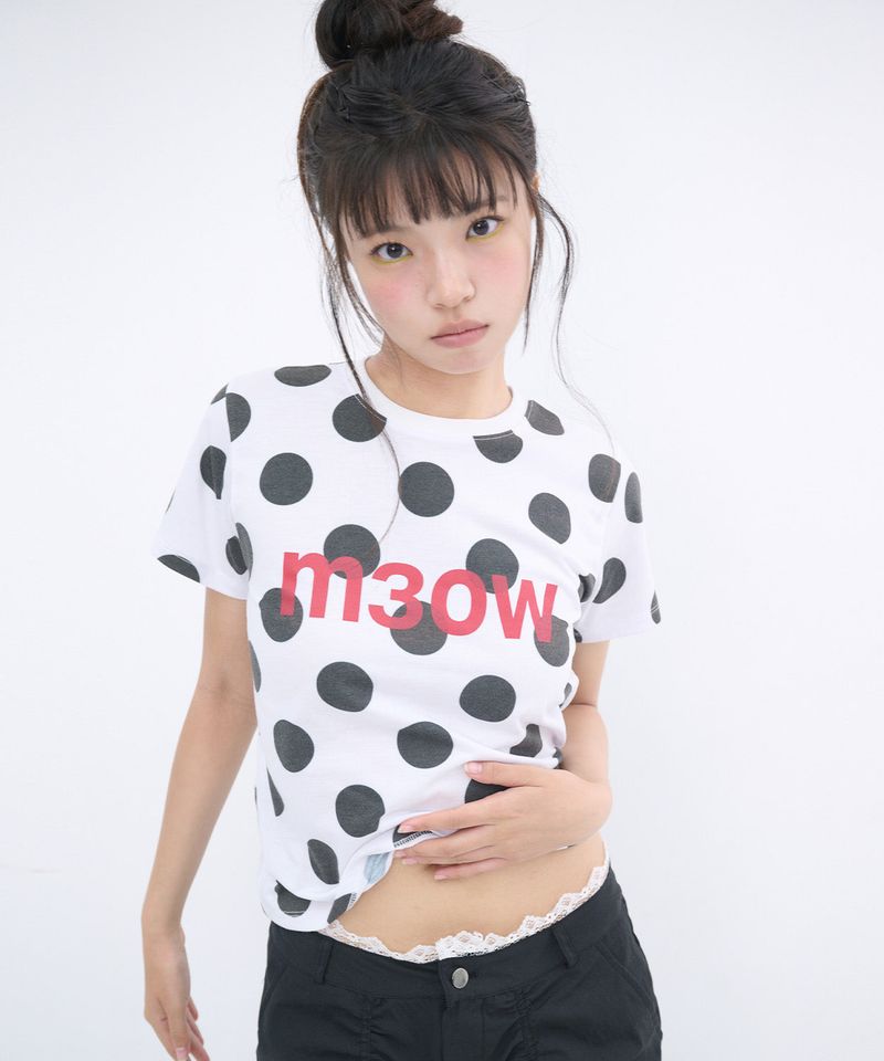 ITZAVIBE（イッザバイブ）の「M3OW SLIM DOT T SHIRT（Tops）」