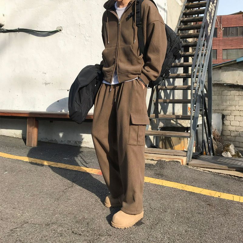 lemenne（ルメンヌ）の「[SET] LMN ストロボコーデュロイフーデッドジップアップ + カーゴパンツ (5 colors)（セットアップ）」