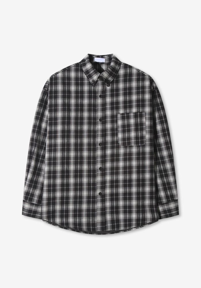 BU Hard Overfit Check Shirts Jacket