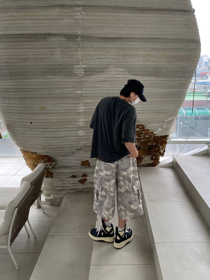 Glen Camo Cargo Bermuda Pants 3C