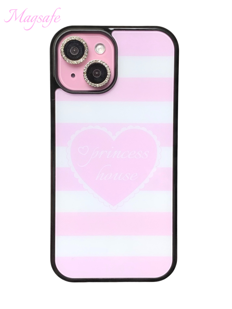princess house(プリンセス ハウス)の「Whipping Stripe phone case - pink - magsafe(Smartphone Accessories)」