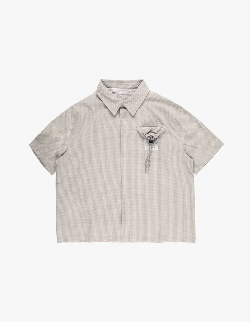 PACKABLE SEERSUCKER HALF SHIRTS IVORY