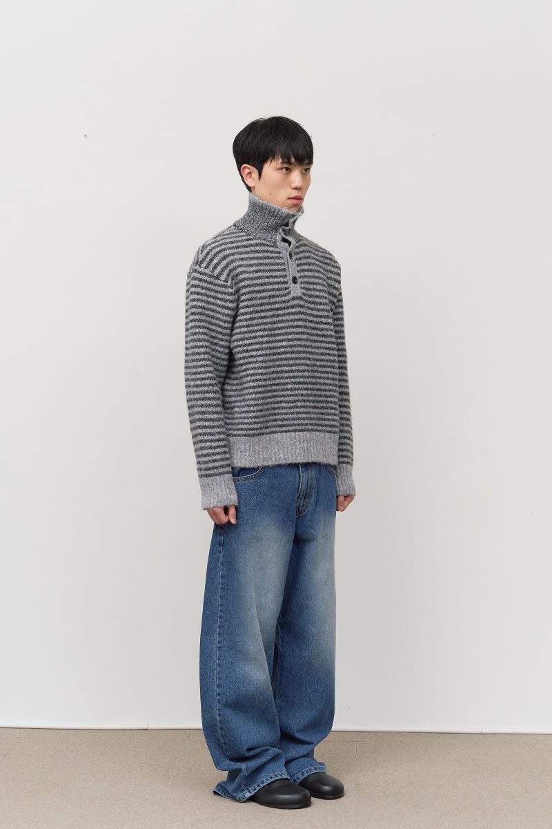 Hawk Striped High Neck Knit