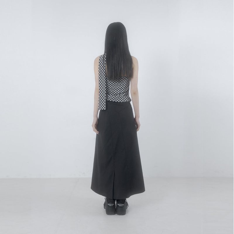 Check 3-way shirring top