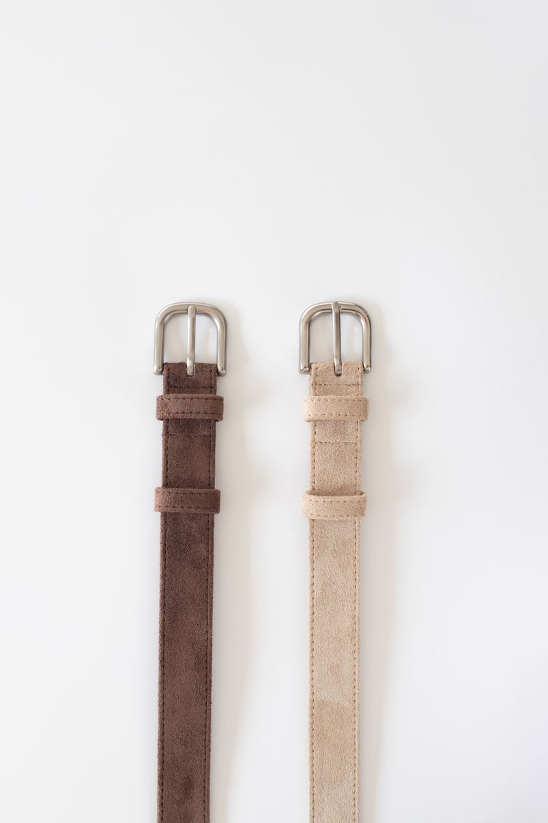 Suede belt (Brown)