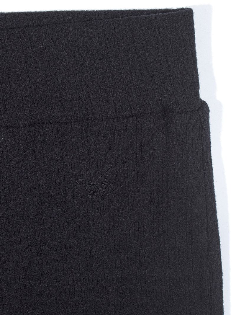 WARM BOOTSCUT SHIRRING PANTS_Black