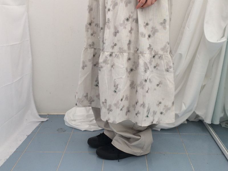 Semi-balloon pocket cotton pants