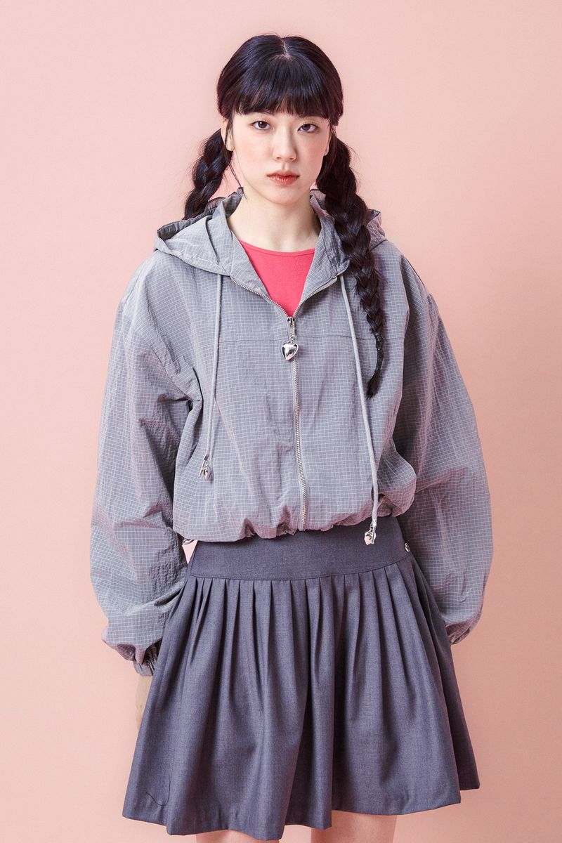 Frilly Woven Jacket [Gray]