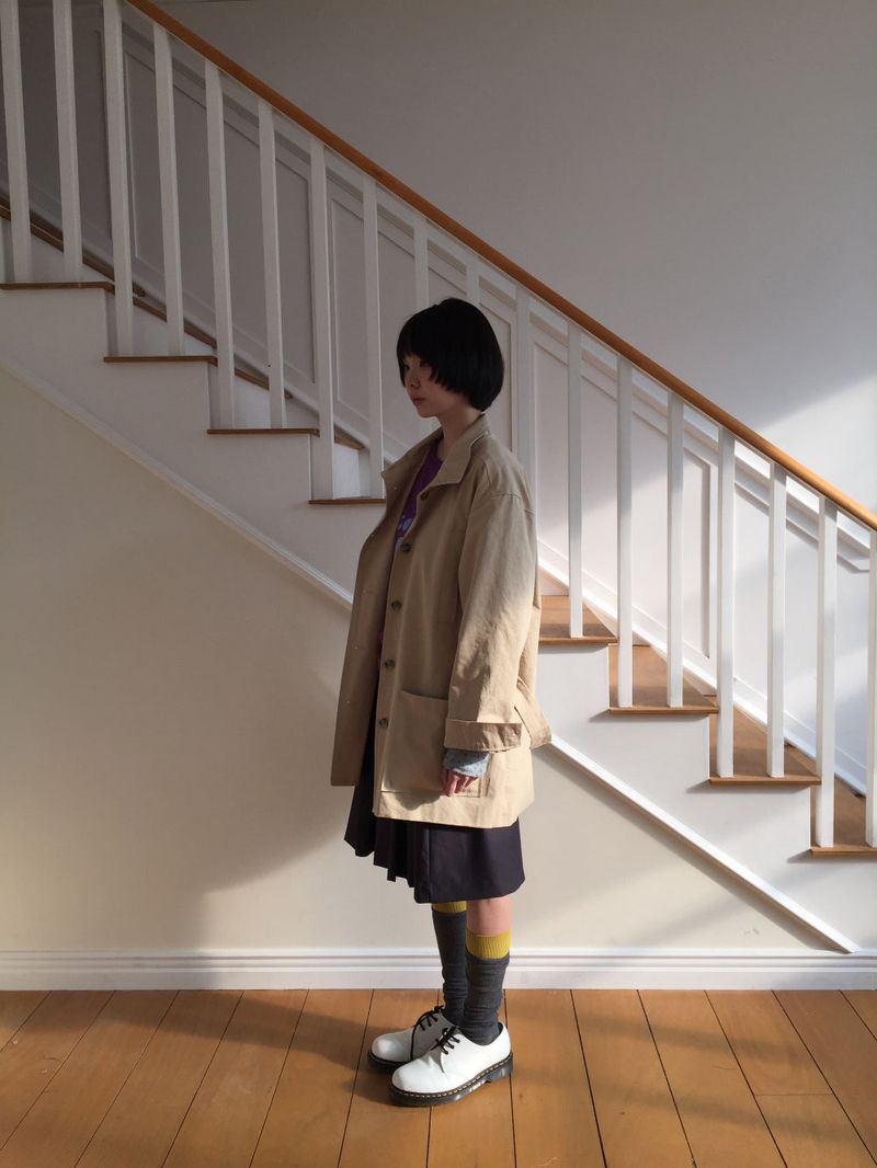 Windsor trench half coat (2color)
