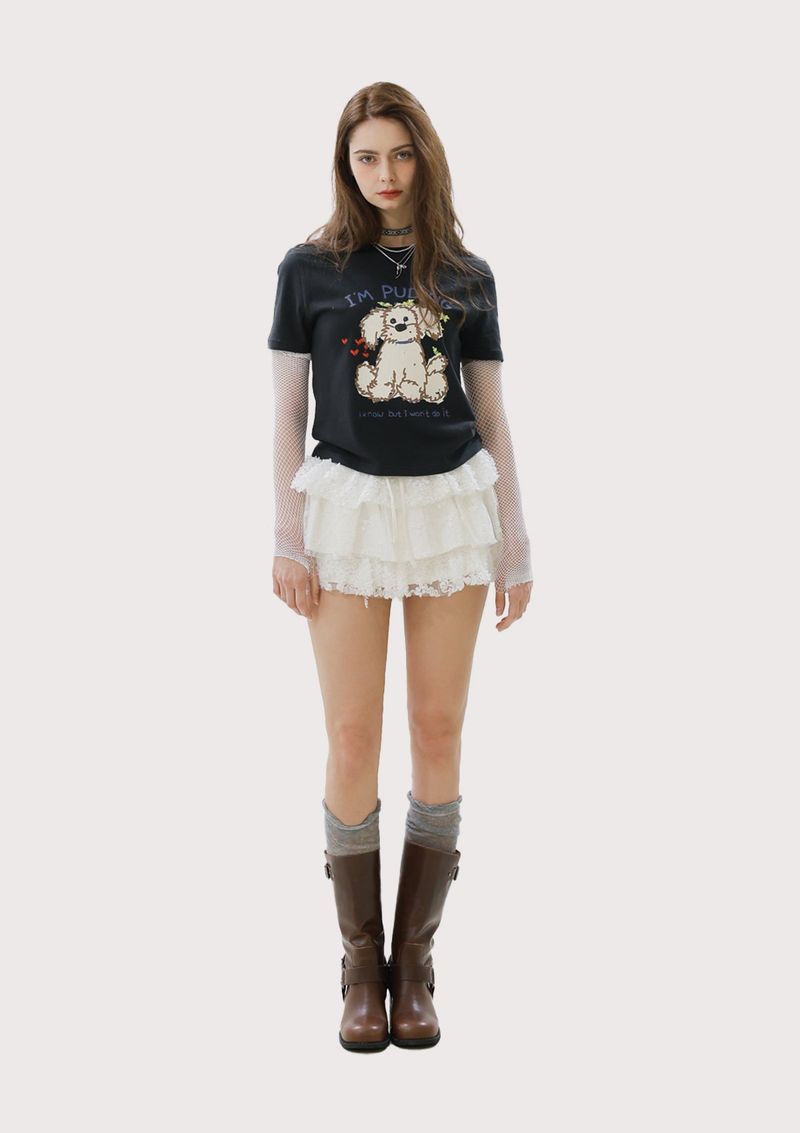 cottonrebirthclub（コットンリバースクラブ）の「アイムプディングスリムフィットTシャツ (4 Colors)（トップス）」